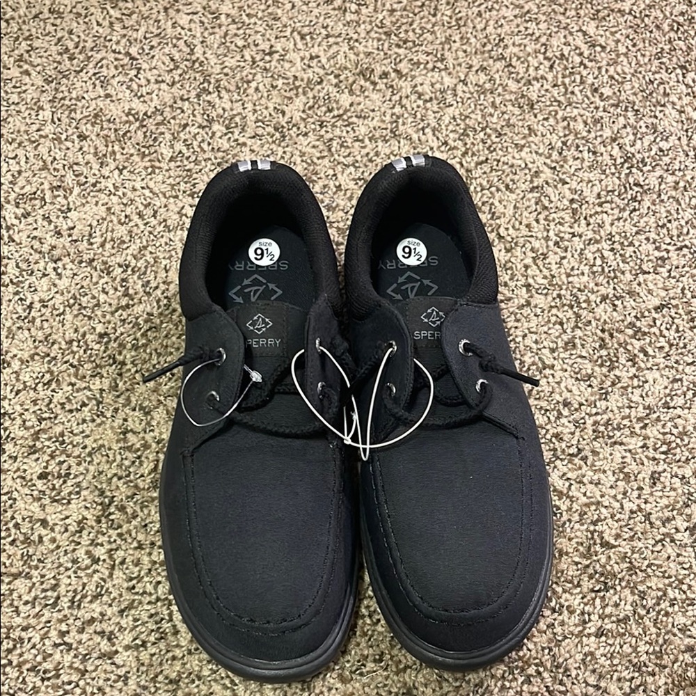 Sperry Men's Black canvas Boat Shoes